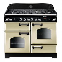 Cuisinière mixte 110cm Falcon New Classic Crème Chromé CLA110DFCR/C-EU 3 fours électriques / 6 foyers gaz