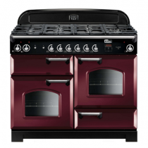 Cuisinière mixte 110cm Falcon New Classic Rouge Airelle Chromé CLA110DFCY/C-EU 3 fours électriques / 6 foyers gaz