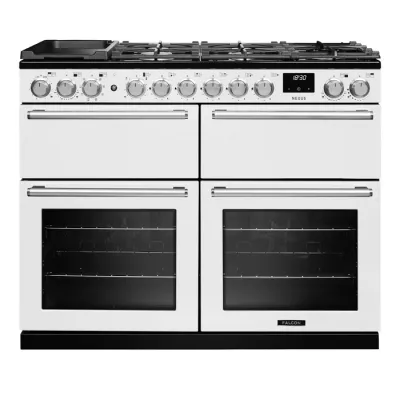 Cuisini�re mixte 110cm Falcon Nexus Blanc Chrom� NEXB110DFPWHT/CM-E1 3 fours �lectriques / 5 foyers gaz + 2 vitroc�ramique