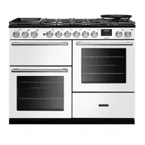 Cuisini&egrave;re mixte 110cm Falcon Nexus Blanc Chrom&eacute; NEXO110DFPWHT/CM-E1 3 fours &eacute;lectriques / 5 foyers gaz + 2 vitroc&eacute;ramique