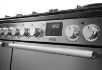 Cuisini&egrave;re mixte 110cm Falcon Nexus Inox Chrom&eacute; NEXB110DFSTST/CM-E1 3 fours &eacute;lectriques / 5 foyers gaz + 2 vitroc&eacute;ramique
