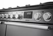 Cuisini&egrave;re mixte 110cm Falcon Nexus Inox Chrom&eacute; NEXB110DFSTST/CM-E1 3 fours &eacute;lectriques / 5 foyers gaz + 2 vitroc&eacute;ramique