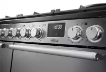 Cuisini&egrave;re mixte 110cm Falcon Nexus Inox Chrom&eacute; NEXB110DFSTST/CM-E1 3 fours &eacute;lectriques / 5 foyers gaz + 2 vitroc&eacute;ramique