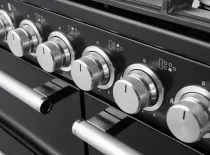 Cuisini&egrave;re mixte 110cm Falcon Nexus Inox Chrom&eacute; NEXO110DFSTST/CM-E1 3 fours &eacute;lectriques / 5 foyers gaz + 2 vitroc&eacute;ramique