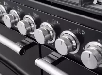 Cuisini&egrave;re mixte 110cm Falcon Nexus Inox Chrom&eacute; NEXO110DFSTST/CM-E1 3 fours &eacute;lectriques / 5 foyers gaz + 2 vitroc&eacute;ramique