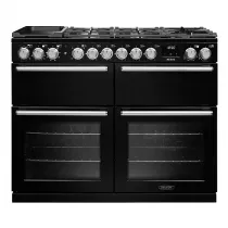 Cuisini&egrave;re mixte 110cm Falcon Nexus Noir Chrom&eacute; NEXB110DFPGBL/CM-E1 3 fours &eacute;lectriques / 5 foyers gaz + 2 vitroc&eacute;ramique