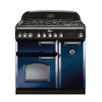 Cuisinière mixte 90cm Falcon Classic Deluxe Bleu Roi Chromé CDL90DFRB/C-EU 3 fours électriques / 5 foyers gaz