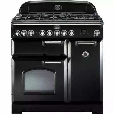 Cuisini�re mixte 90cm Falcon Classic Deluxe Noir Chrom� CDL90DFBL/C-EU 3 fours �lectriques / 5 foyers gaz