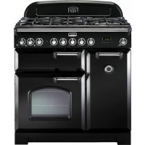 Cuisinière mixte 90cm Falcon Classic Deluxe Noir Chromé CDL90DFBL/C-EU 3 fours électriques / 5 foyers gaz