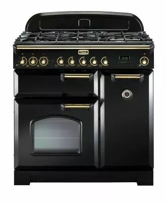 Cuisini�re mixte 90cm Falcon Classic Deluxe Noir Laiton CDL90DFBL/B-EU 3 fours �lectriques / 5 foyers gaz