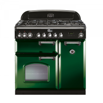 Cuisinière mixte 90cm Falcon Classic Deluxe Vert Anglais Chromé CDL90DFRG/C-EU 3 fours électriques / 5 foyers gaz