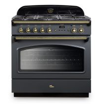 Cuisinière mixte 90cm Falcon Classic FX Ardoise Laiton CLAS90FXDFSL/B-EU 1 four électrique / 5 foyers gaz