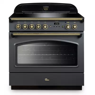 Cuisini�re mixte 90cm Falcon Classic FX Ardoise Laiton CLAS90FXEISL/B-EU 1 four �lectrique / 5 foyers induction