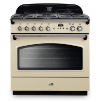 Cuisinière mixte 90cm Falcon Classic FX Crème Chromé CLAS90FXDFCR/C-EU 1 four électrique / 5 foyers gaz