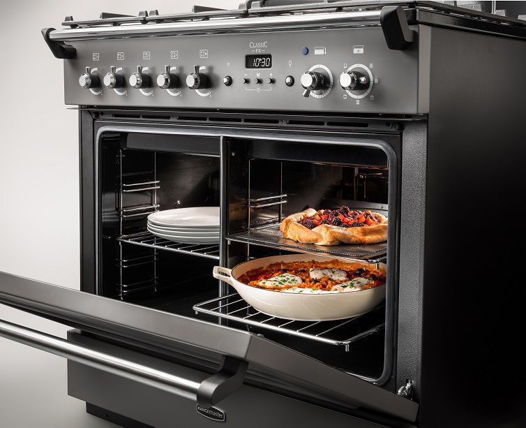 Cuisinière mixte 90cm Falcon Classic FX Ardoise Chromé CLAS90FXDFSL/C-EU 1  four électrique / 5 foyers gaz