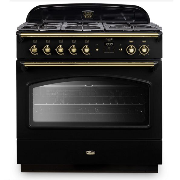 Cuisinière mixte 90cm Falcon Classic FX Noir Laiton CLAS90FXDFBL/B-EU 1  four électrique / 5 foyers