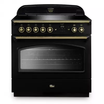Cuisini�re mixte 90cm Falcon Classic FX Noir Laiton CLAS90FXEIBL/B-EU 1 four �lectrique / 5 foyers induction
