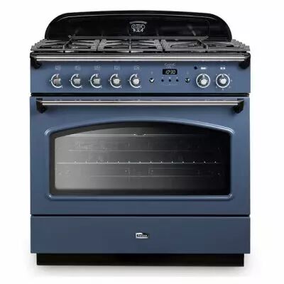 Cuisini�re mixte 90cm Falcon Classic FX Roche bleue Chrom� CLAS90FXDFSB/C-EU 1 four �lectrique / 5 foyers gaz