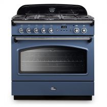 Cuisinière mixte 90cm Falcon Classic FX Roche bleue Chromé CLAS90FXDFSB/C-EU 1 four électrique / 5 foyers gaz