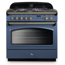 Cuisinière mixte 90cm Falcon Classic FX Roche bleue Laiton CLAS90FXDFSB/B-EU 1 four électrique / 5 foyers gaz