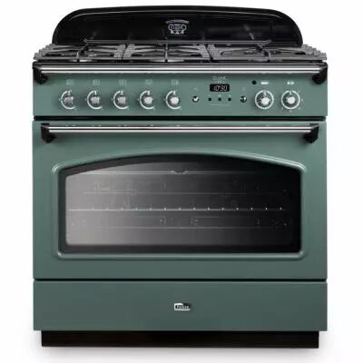 Cuisini�re mixte 90cm Falcon Classic FX Vert min�ral mat Chrom� CLAS90FXDFMG/C-EU 1 four �lectrique / 5 foyers gaz