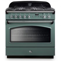 Cuisinière mixte 90cm Falcon Classic FX Vert minéral mat Chromé CLAS90FXDFMG/C-EU 1 four électrique / 5 foyers gaz