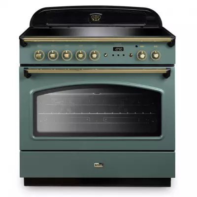 Cuisini�re mixte 90cm Falcon Classic FX Vert min�ral mat Laiton CLAS90FXEIMG/B-EU 1 four �lectrique / 5 foyers induction
