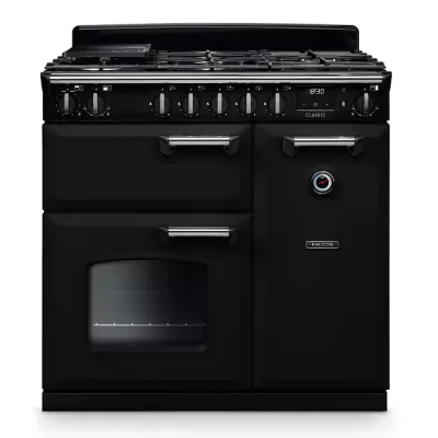 Cuisini�re mixte 90cm Falcon Classic NGC Noir Chrom� CL90DFPGBL/CM-E1 3 fours �lectriques / 5 foyers gaz