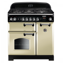 Cuisinière mixte 90cm Falcon New Classic Crème Chromé CLA90DFCR/C-EU 3 fours électriques / 5 foyers gaz