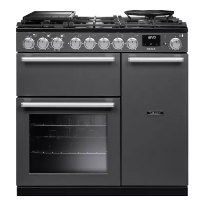 Cuisini�re mixte 90cm Falcon Nexus Ardoise Chrom� NEX90DFPSLT/CM-E1 3 fours �lectriques / 5 foyers gaz