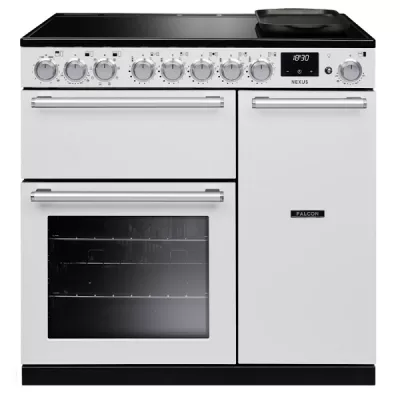 Cuisini�re mixte 90cm Falcon Nexus Blanc Chrom� NEX90EIPWHT/CM-E1 3 fours �lectriques / 5 foyers induction