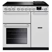 Cuisini&egrave;re mixte 90cm Falcon Nexus Blanc Chrom&eacute; NEX90EIPWHT/CM-E1 3 fours &eacute;lectriques / 5 foyers induction
