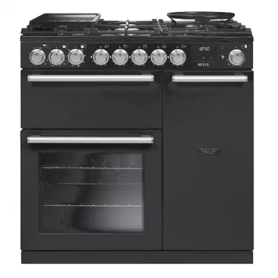 Cuisini�re mixte 90cm Falcon Nexus Charbon Chrom� NEX90DFPCBL/CM-E1 3 fours �lectriques / 5 foyers gaz