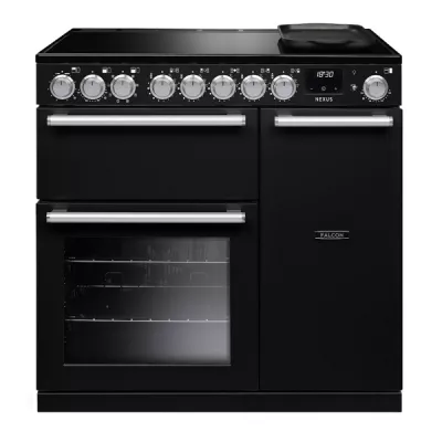 Cuisini�re mixte 90cm Falcon Nexus Noir Chrom� NEX90EIPGBL/CM-E1 3 fours �lectriques / 5 foyers induction