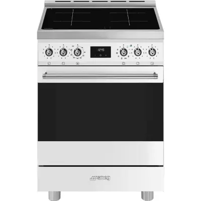 Cuisini�re Sinfonia 60cm Four multifonction pyrolyse / 4 foyers induction Blanc - SMEG Elite R�f. C6IPWHM2