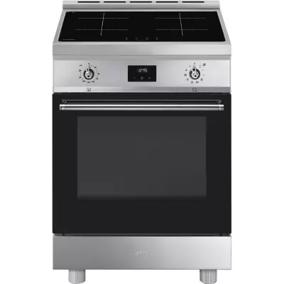 Cuisini�re Sinfonia 60cm Four multifonction pyrolyse 4 foyers induction Inox - SMEG Elite R�f. C6IPXT2