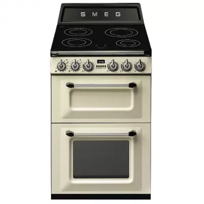 Cuisini�re Victoria 60cm 1 four �lectrique 61l + 1 four �lectrique 35l / 4 foyers induction Cr�me - SMEG ELITE R�f. TR62IP