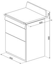 Cuisinière Victoria 60cm 1 four électrique 61l + 1 four électrique 35l / 4 foyers induction Crème - SMEG ELITE Réf. TR62IP