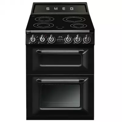 Cuisini�re Victoria 60cm 1 four �lectrique 61l + 1 four �lectrique 35l / 4 foyers induction Noir - SMEG ELITE R�f. TR62IBL
