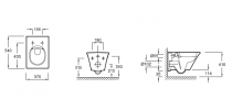 Cuvette suspendue Grands Boulevards Rimless sans bride Blanc (abattant en option) - Jacob Delafon Réf. EDW102-00