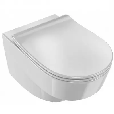 Cuvette suspendue Od�on Rive-gauche sans bride avec abattant Blanc - JACOB DELAFON R�f. EDR132-00