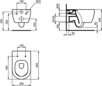 Cuvette WC Blend Curve AquaBlade Blanc - Ideal Standard Réf. T374901