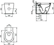 Cuvette WC indépendante - Ideal Standard Réf. E711501