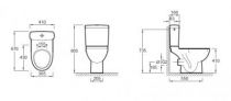 Cuvette WC Odéon Up L 36,5 basse consommation sortie horizontale Blanc - JACOB DELAFON Réf. 4956CK-00