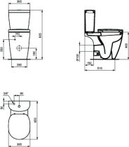 Cuvette WC surélevée - Ideal Standard Réf. E607001