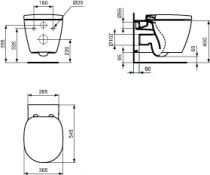 Cuvette WC suspendue AquaBlade - Ideal Standard Réf. E047901