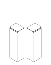 Demi-colonne BEL AMI laquée 1 porte 119cm - Charnières à gauche ou à droite - DECOTEC Réf. 1820421 / 1820431
