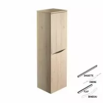 Demi-colonne BENTO 35cm H.119cm 1 porte / Poignée Bandeau, Baguette, Flap ou Ondine - Décor bois - DECOTEC 1793171 / 1793181