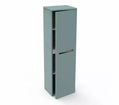 Demi-colonne BENTO 35cm H.119cm 1 porte / Poign�e Prise de main alu bross� - Laque au choix - DECOTEC 1771181 / 1791181