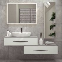 Demi-colonne flaconnier Bento - 1 porte miroir - Laque au choix - DECOTEC Réf. 1794121 / 1794131
